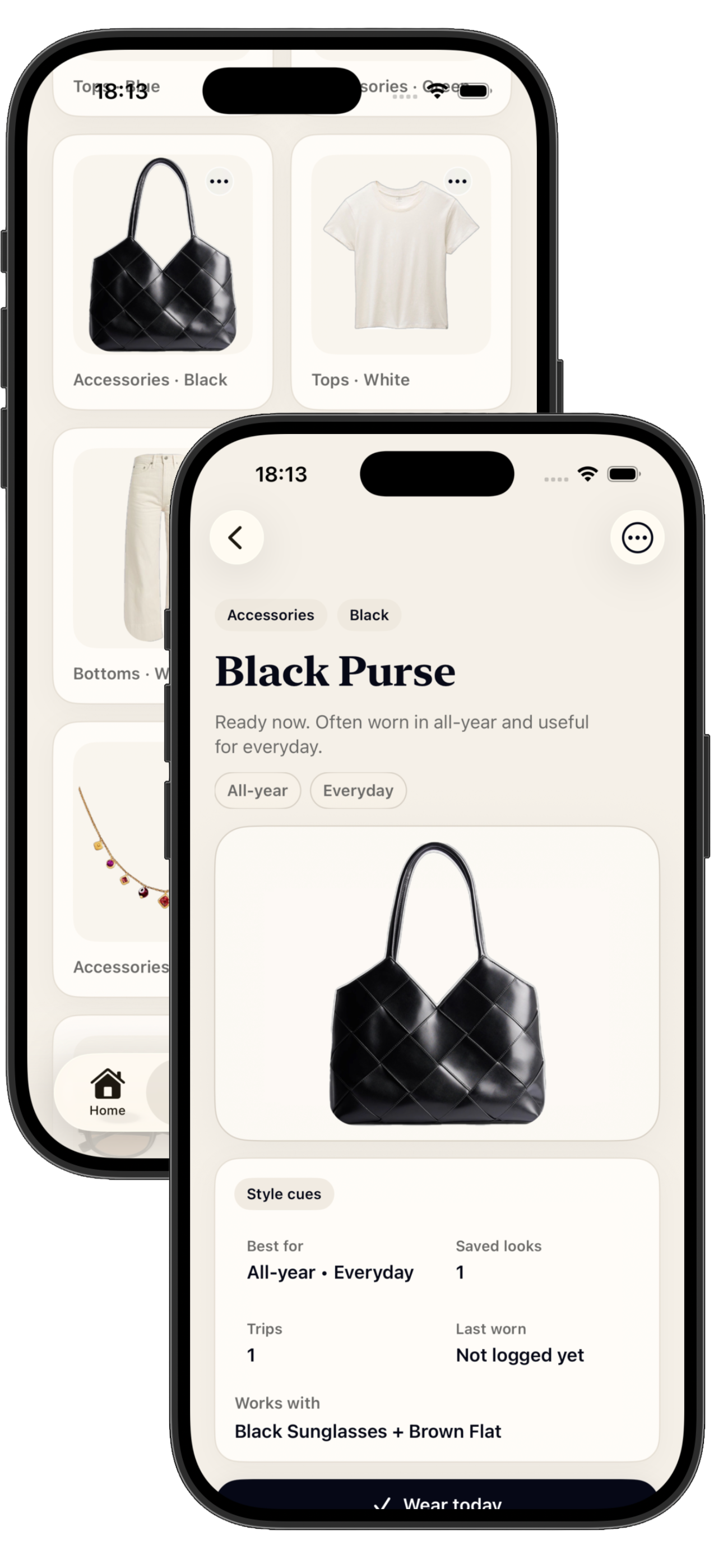 Snap a wardrobe piece and save details marketing screen