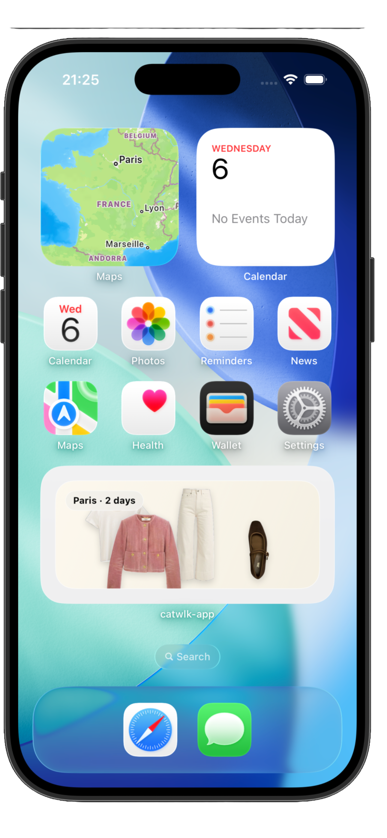 Today outfit widget marketing screen